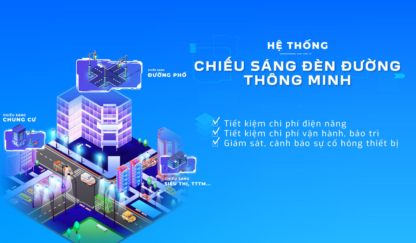 Hệ thống chiếu sáng đèn đường thông minh VNPT Smart Lighting